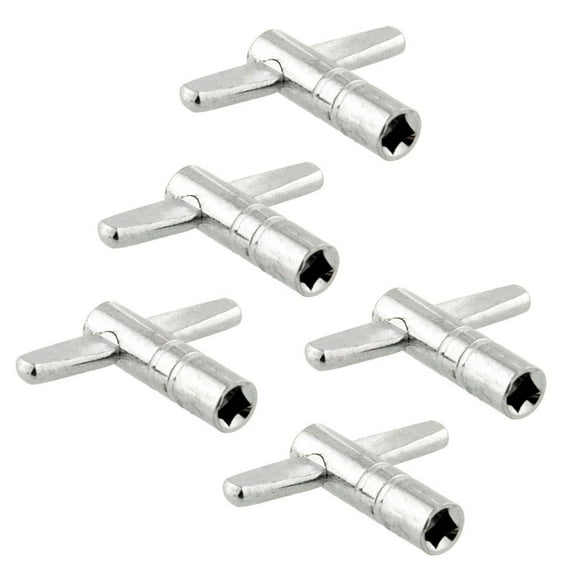 ORDDIART 5Pcs Universal Drum Tuning Key for Snare Drum Key Chain Silver Metal Square Lugs Compatible