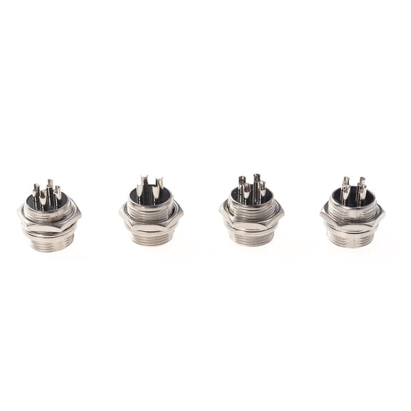 SOPOTUTU GX16 4 Aviation Plug Socket Connector Metal 5-Pack Electrical Connector Set