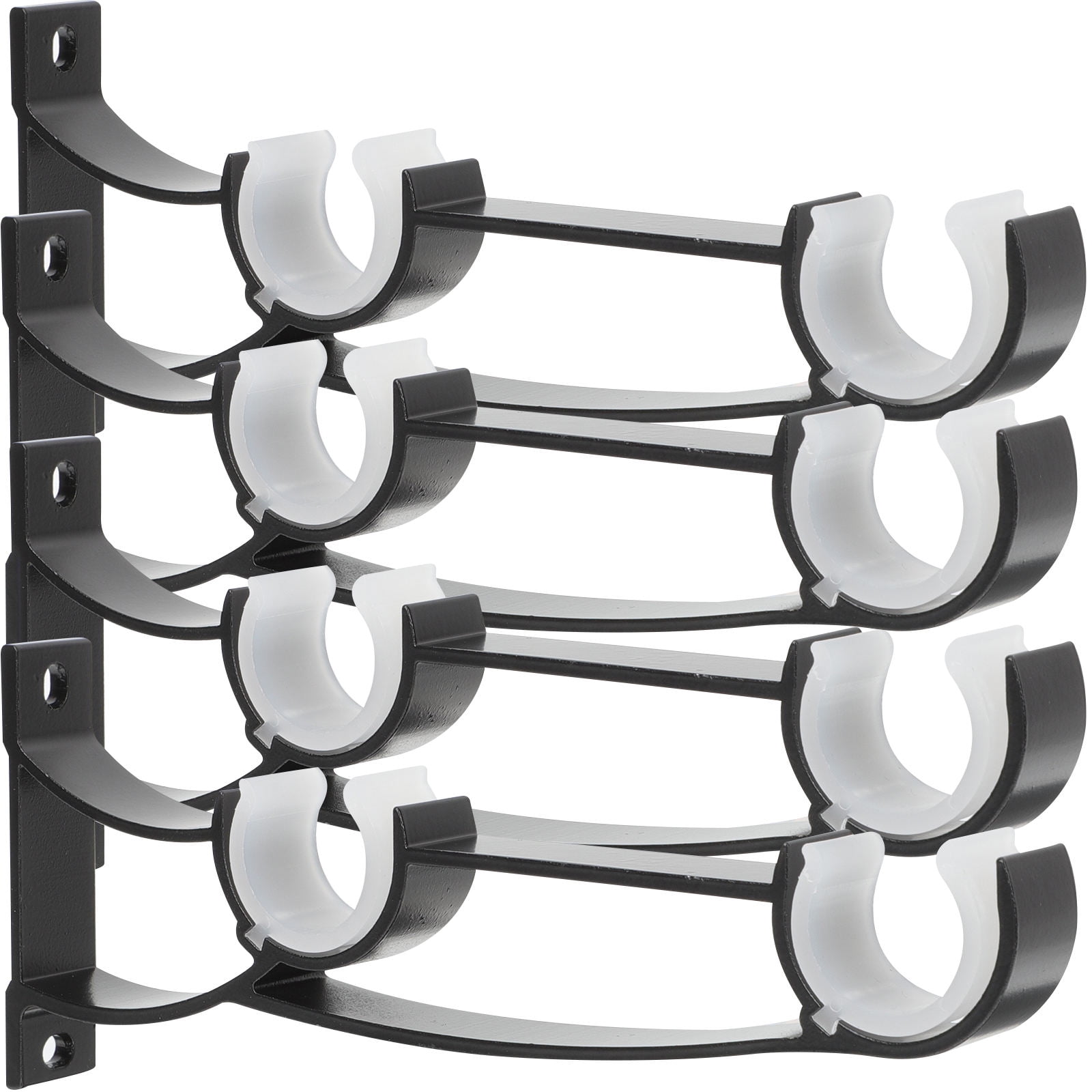 SOPOTUTU Double Curtain Rod Brackets for Wall Mount, Easy to Install ...