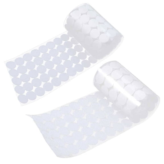 SOPOTUTU White Hook and Tape for Carpet , 600 Pairs, Polyester Nylon, Strong Adhesive for Home and Office Use