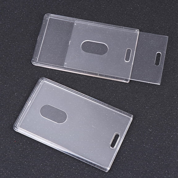 ORDDIART 6-Pack Clear Acrylic Badge Holders, Portable and ID Card Holders for Professional Events, 10.5x6.5x0.4in Size