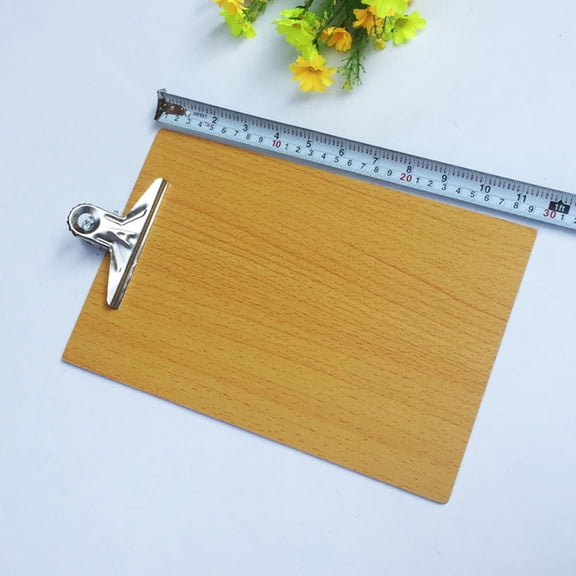 ORDDIART 6Pcs Rectangular Bamboo Clip Board for Modern Office Settings