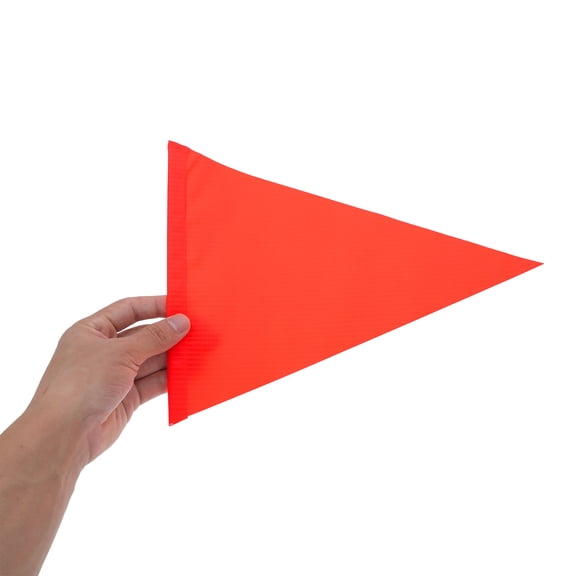 ORDDIART Set of 6 Red PVC Triangular Bike Safety Flags 11-Inch High Visibility Warning Flags for Bikes and Outdoor Use