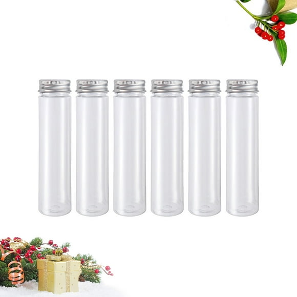 ORDDIART 6Pcs Transparent Test Tubes for Portable and Leak Proof Use