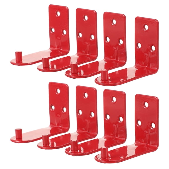 SOPOTUTU Iron Fire Extinguisher Hooks Red Wall Mount Durable Easy Install