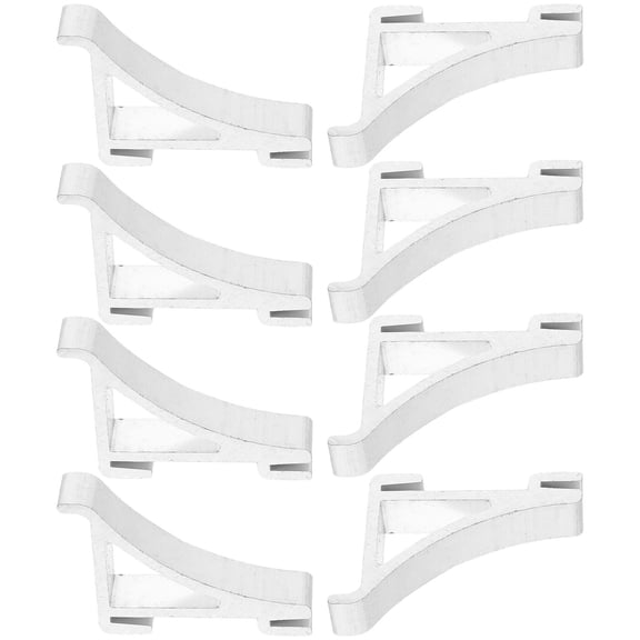 ORDDIART 8Pcs Refrigerator Shelf Clips Plated Silver Cooler Shelf Brace Durable Freezer Support Hooks