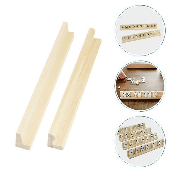 SOPOTUTU Wooden Holders Display Stand Set, Khaki Color, and Dense, 8 Pieces for Game Organization