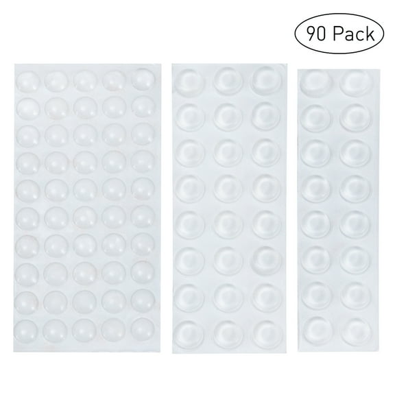 SOPOTUTU 90Pcs Self Adhesive Bumpers for Furniture, Impact Resistant Anti- Pads for Cabinets, Drawers, and