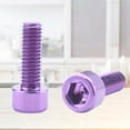 thumbnail image 1 of SOPOTUTU Cylindrical Screw Purple Aluminum Alloy 2 Pcs, 1 of 8