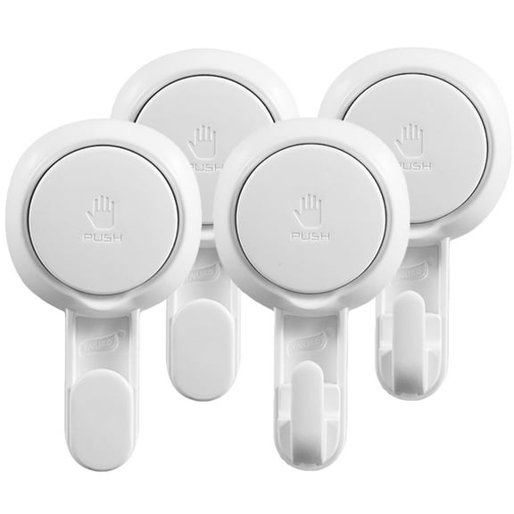 ORDDIART Bathroom Hooks For Towels White Abs 4Pcs 4.5X2.6in