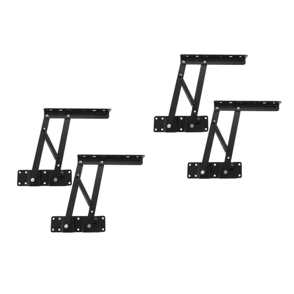 ORDDIART Black Hydraulic Spring Hinges for Furniture Coffee Table Lifting Frame, 2 Pairs Replacement Parts
