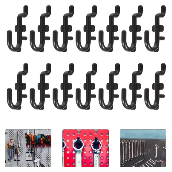 ORDDIART Black Plastic Pegboard 50Pcs for Utility Tool Organization
