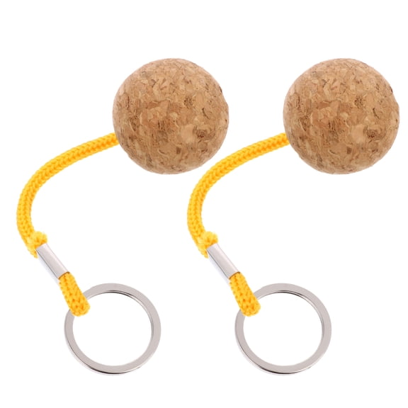 ORDDIART Boat Keyring 2Pcs Yellow Cork Rope for Kayaking 13X4CM