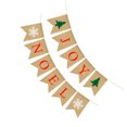 thumbnail image 1 of ORDDIART Burlap Banners 1Set Swallowtail Shape For Christmas Decoration Multi 7.1*5.1in, 1 of 8