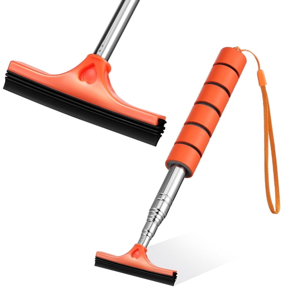 SOPOTUTU Adjustable Car Window Squeegee for Cleaning Windshield, Mirrors, and Car with Handle