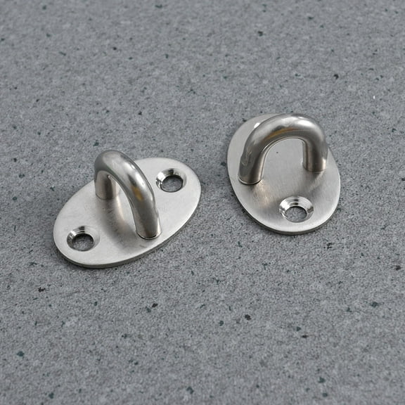 ORDDIART Ceiling Mount U Shape Hook 2PCS Silver Metal for Home Decoration 3.9x2.6x2cm