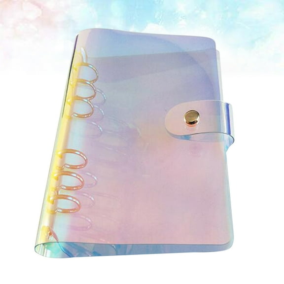 ORDDIART Color File Folders Loose-Leaf Binder Transparent Pvc 1Pack Sorting