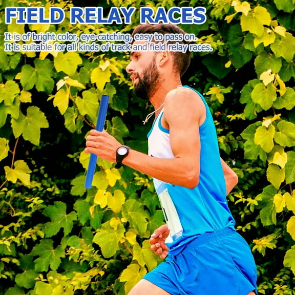 SOPOTUTU Racing Relay Baton Set 4 Pieces Plastic Running for Hand Safety