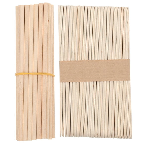 SOPOTUTU Jumbo Birch Wood Ice Cream Sticks Craft Making Sticks 100 Pcs