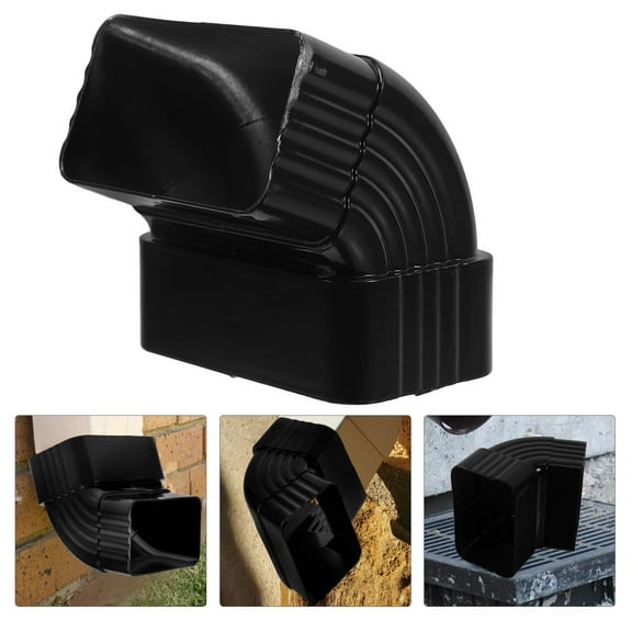 SOPOTUTU 65 Degree Gutter Downspout Adapter Dark Brown Aluminum Alloy Elbow Connector Easy Installation