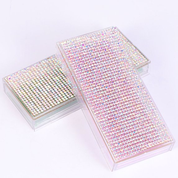 ORDDIART 2-Pack Plastic False Eyelash Storage Case Organizer for Eyelashes and Beauty Accessories