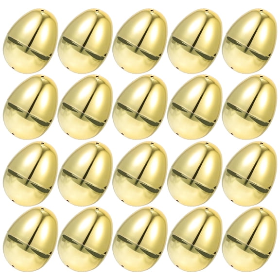 SOPOTUTU Easter Party Favor Candy Organizers, 20 Pcs Golden Plastic Candy Holders for Office and Home Decoration