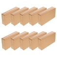 thumbnail image 1 of ORDDIART Khaki 10Pcs Corrugated Cardboard Boxes for Packing and Mailing 9.6X5.3X2.2In, 1 of 8