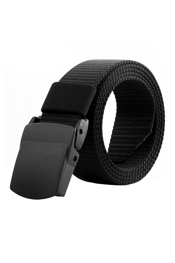 Men's Hiking Belt 1Pack Adjustable Length Plastic Buckle for Outdoor Gear