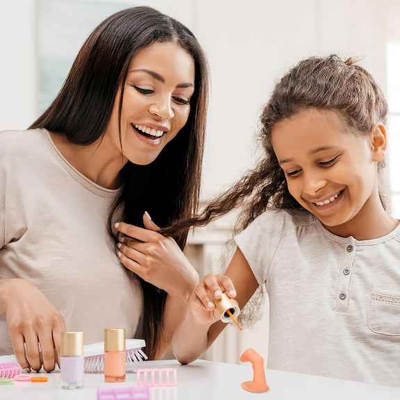 ORDDIART Practice Hand 5Pcs Khaki Practice False Finger Model with Nail Tips 1.8x1.7x1.2in