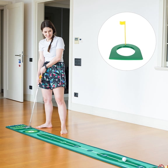 ORDDIART Golf Putting Cup Training Aid 2-Pack for Accuracy Improvement, 18x18x2CM Plastic Round Design, Ideal for Home and Office Practice