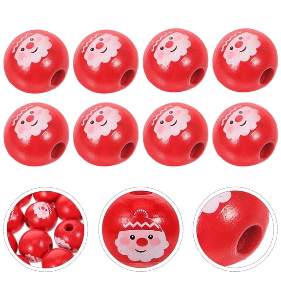 ORDDIART Red 20mm Round Wooden Beads, 30 Pieces Loose Craft Beads for Jewelry Making, Arts, Crafts and Projects