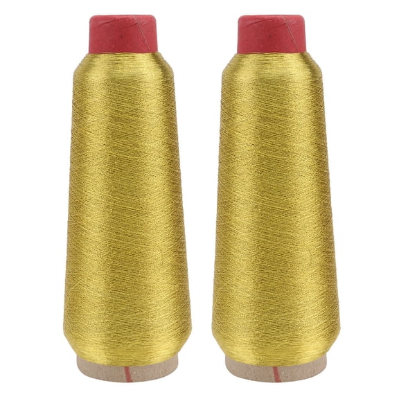 ORDDIART Reflective Golden Embroidery Thread Kit with Polyester for Machine Sewing