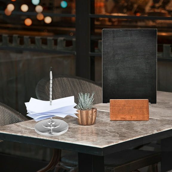 SOPOTUTU Silver Spike Stick Memo Holder Stainless Steel for Home Office 1Pc