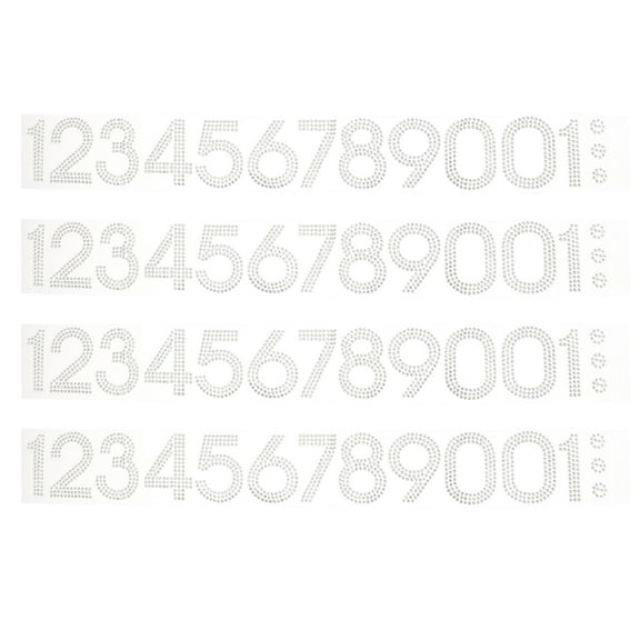 ORDDIART Rhinestone Number Patches 40Pcs Iron-on for Diy Clothes and Handicraft Enthusiasts