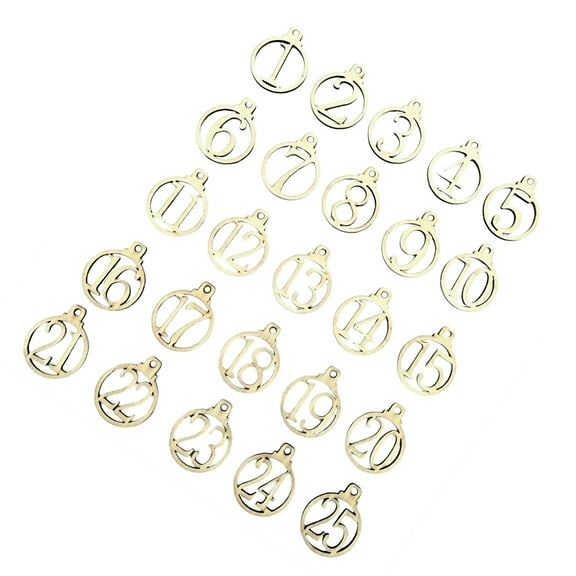 SOPOTUTU Wooden Round Calendar Tags Set - Date Markers for Organizing, Planning, and Crafting