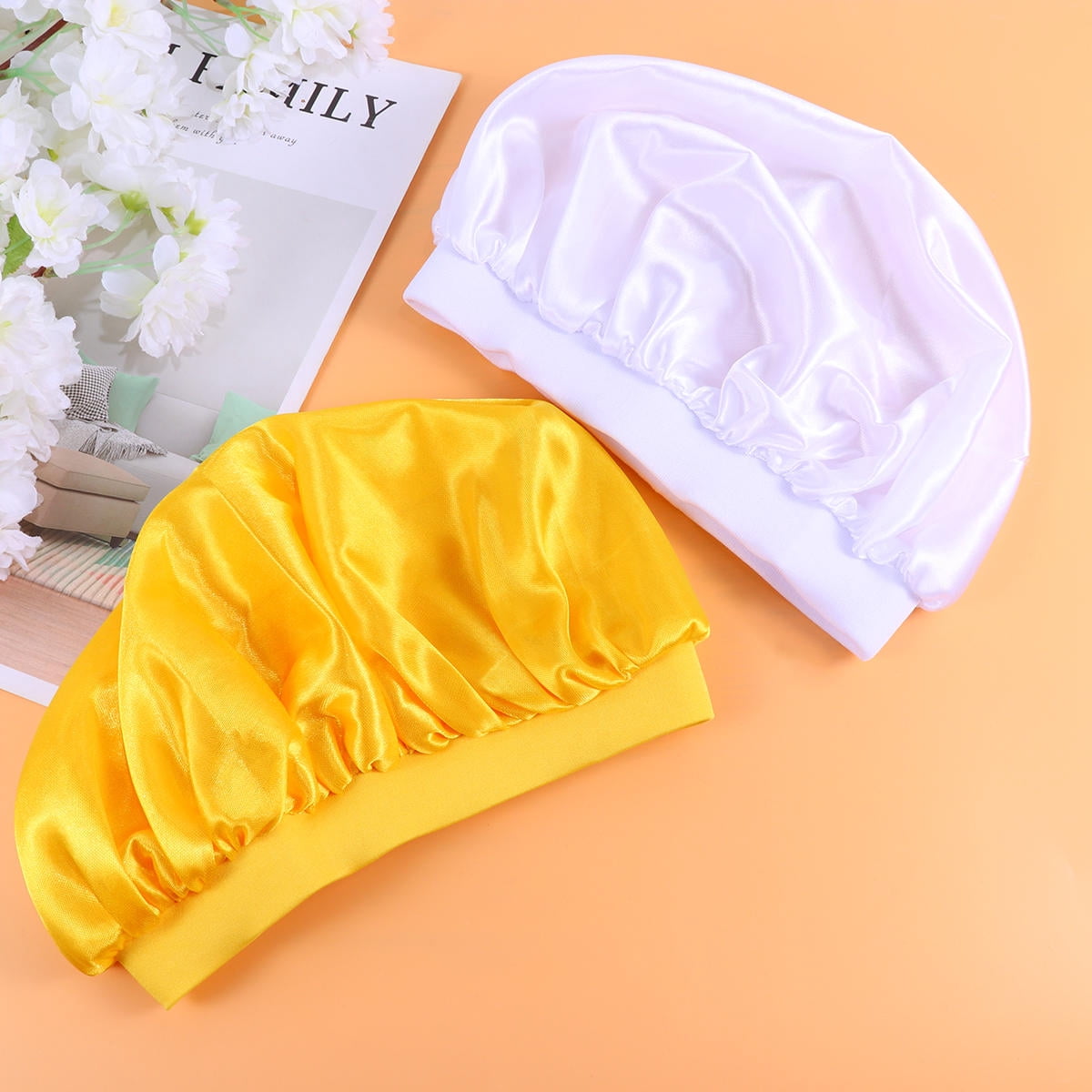 ORDDIART Kids Satin Sleep Bonnet 3-Pack Breathable Hair Caps for Bedtime, Travel, and Comfortable Night