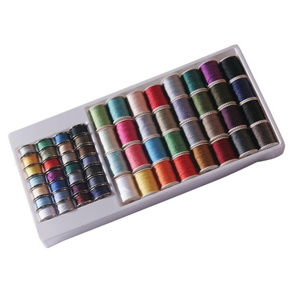 ORDDIART Thread Spools Set 60Pcs Assorted Color Polyester for Sewing and Quilting