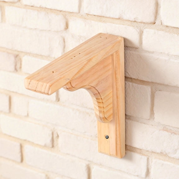 ORDDIART Unfinished Wood Triangle Bracket for Shelves, Decorative Wall Support