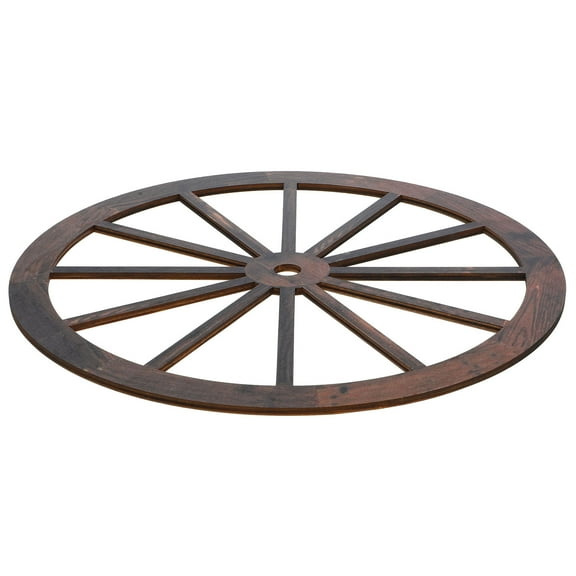ORDDIART Western Carriage Wheel Wall Decor 11.79X11.79X0.20in Brown Rustic 1Pack