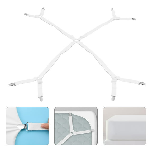 ORDDIART White Plastic Adjustable Bed Straps 1Pcs for Bedding Accessories