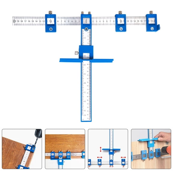 ORDDIART Woodworking Punch 1-Pack Plastic with Adjustable Guide for Precise Drilling Assistance