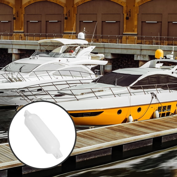 ORDDIART White Inflatable Boat Bumper, PVC Marine Docking Gear for Boat Dock and Swimming Pool Use