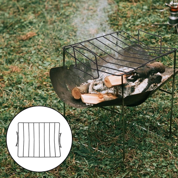 ORDDIART Stainless Steel Foldable Grill Rack for Ribs and Chicken Multipurpose Bbq Stand