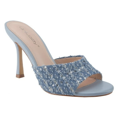 【ORDER-26】Belovely Women's Square Toe heels Open Toe Slip-on Sandals Footwear Shoe Nail Comfort Padded Fashion Rubber Summer Walking Shoes Girl