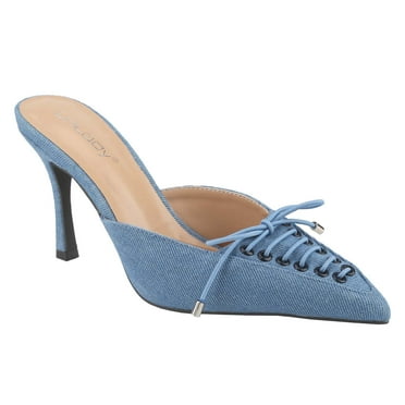 【ORDER-92】Women's Heeled Mules Pointed Toe Laces Slip On Sandals Kitten Heels Party Footwear Walking Shoes Girl Shoe Comfort