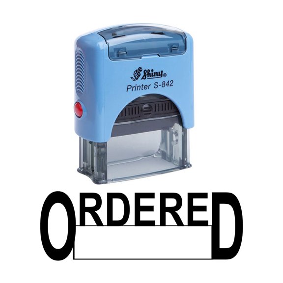 ORDERED Self Inking Rubber Stamp Custom Shiny Office Stationary Stamp