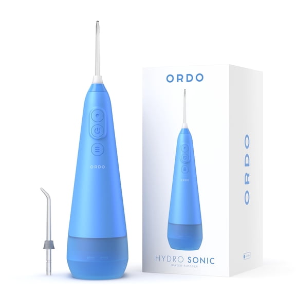ORDO Hydro Sonic Water Flosser, Cordless, 3 Pressure Settings, Arctic Blue