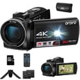 thumbnail image 1 of ORDRO 4K 30FPS Video Camera 64MP Photo 3” 270° Screen Digital Camcorder for Vlogging Youtube, 1 of 9