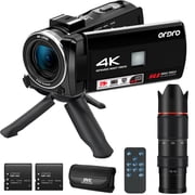 ORDRO 4K Video Camera Digital Camcorder 64MP Vlogging Camera for YouTube with Telescope