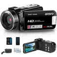 thumbnail image 1 of ORDRO B320 Video Camera Camcorder Full HD 1080P 30FPS 30MP 3.0 Inch 270 Degree Rotation LCD 18X Digital Zoom Recorder, 1 of 9